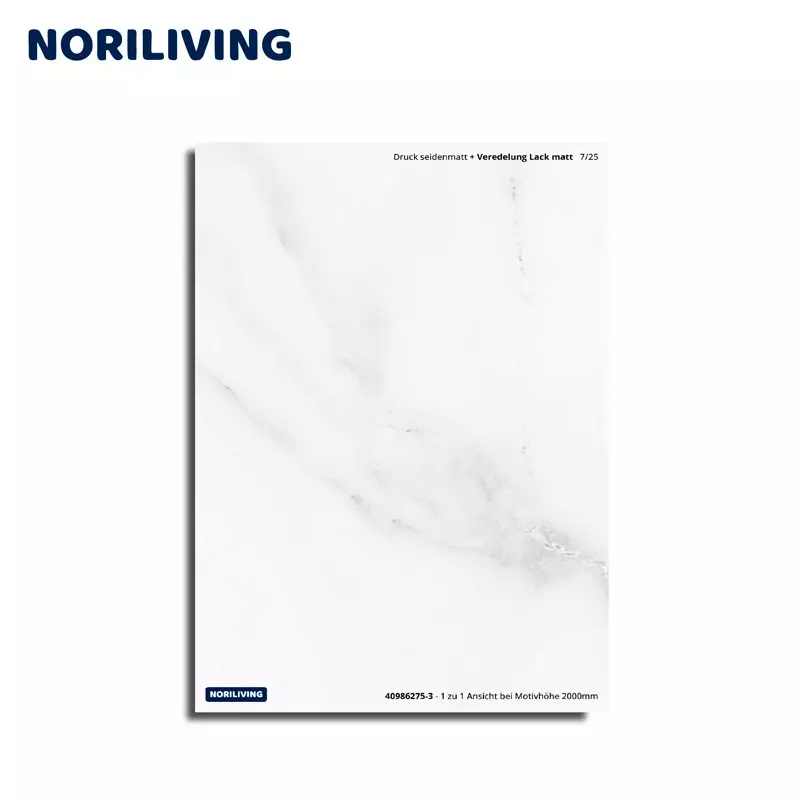 Weiße NORILIVING Wandplatte mit seidenglattem Finish und mattem Lack