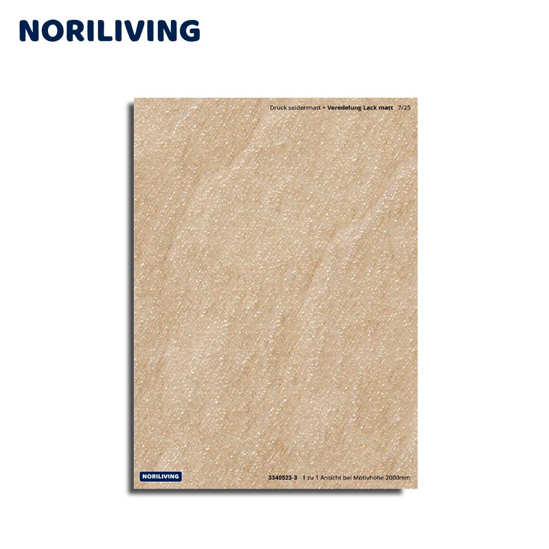 Seidenmatte Wandverkleidung von NORILIVING mit Lackveredelung in Beige