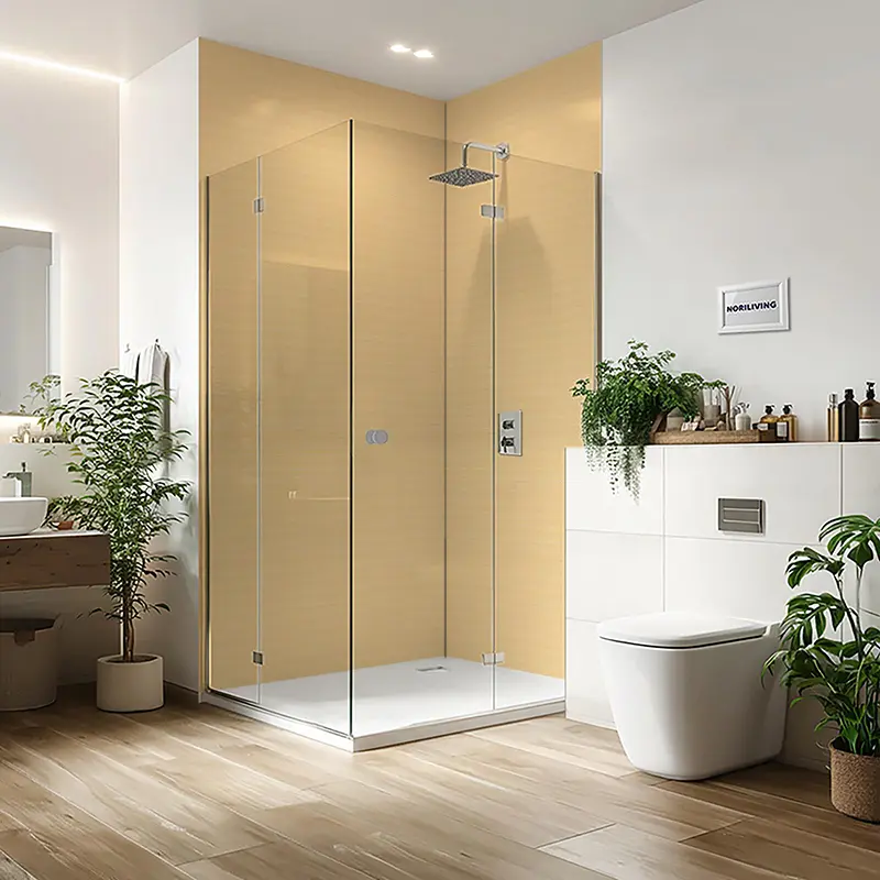 Duschrückwand Alu 1-4 teilig Gewebestruktur Beige 2239