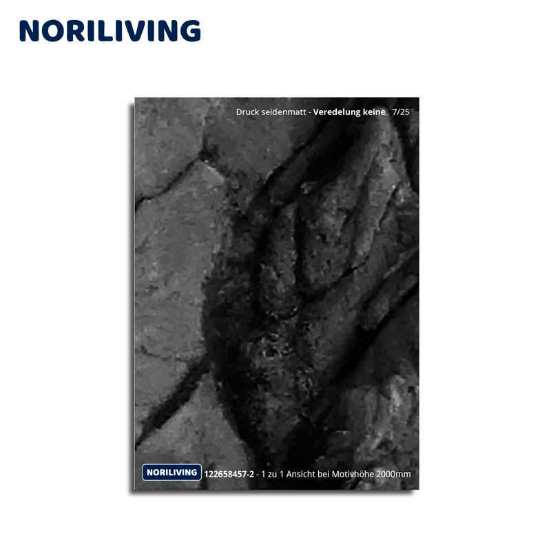 Nahaufnahme einer dekorativen Wandverkleidung von Noriliving, seidenmatt bedruckt, ohne Veredelung.